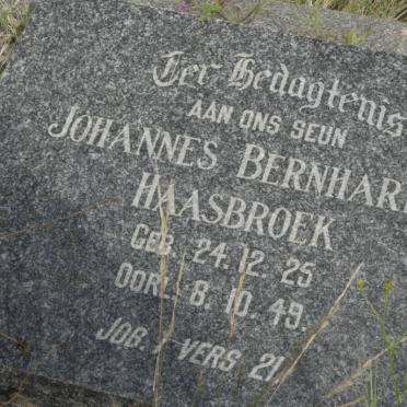 HAASBROEK Johannes Bernhardus 1925-1949