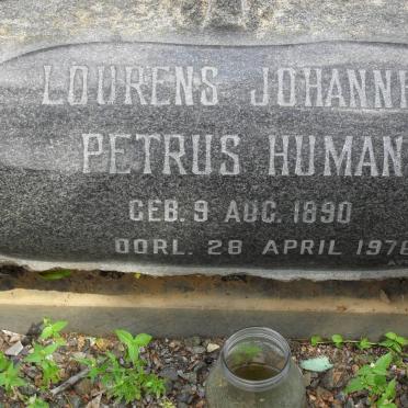 HUMAN Lourens Johannes Petrus 1890-1976
