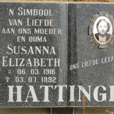 HATTINGH Susanna Elizabeth 1916-1992