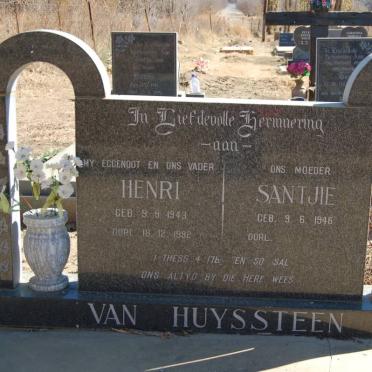 HUYSSTEEN Henri, van 1943-1992 &amp; Santjie 1946-