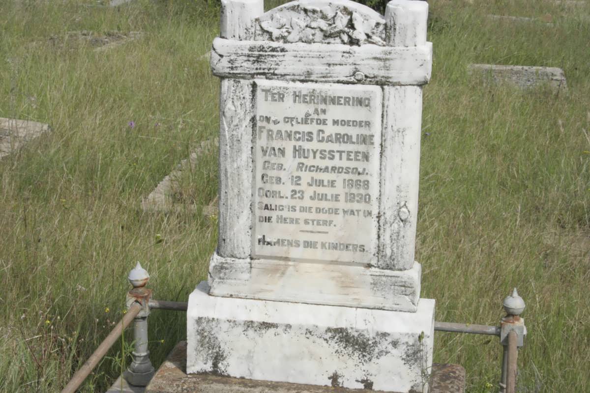 HUYSSTEEN Francis Caroline, van nee RICHARDSON 1868-1930