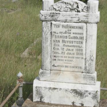 HUYSSTEEN Francis Caroline, van nee RICHARDSON 1868-1930