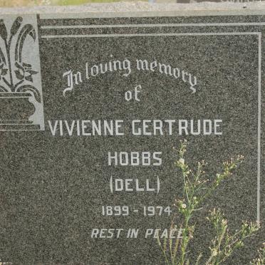 HOBBS Vivienne Gertrude nee DELL 1899-1974