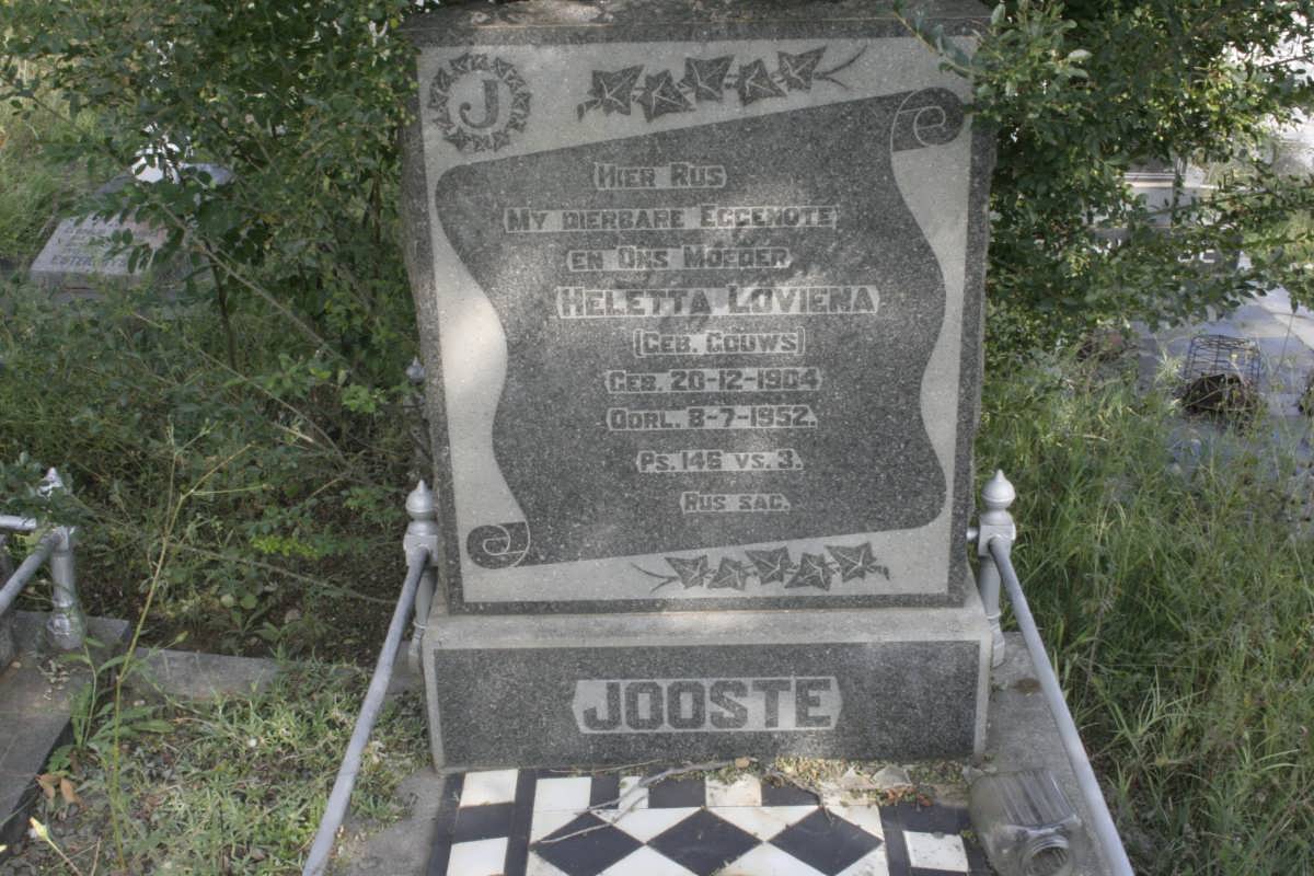 JOOSTE Heletta Laviena nee GOUWS 1904-1952