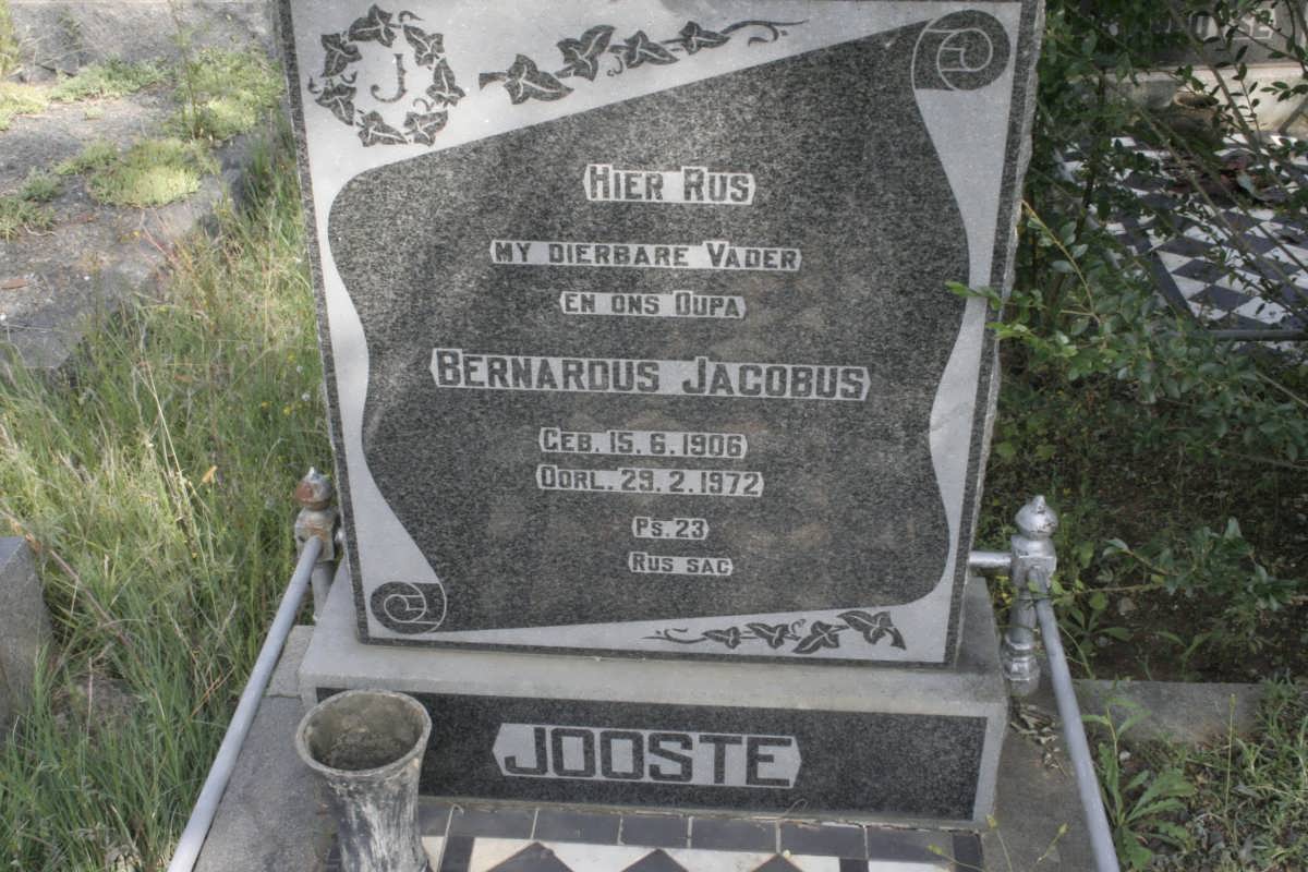 JOOSTE Bernardus Jacobus 1906-1972