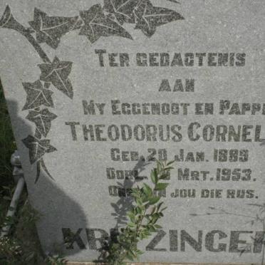 KRITZINGER Theodorus Corneluis 1889-1953
