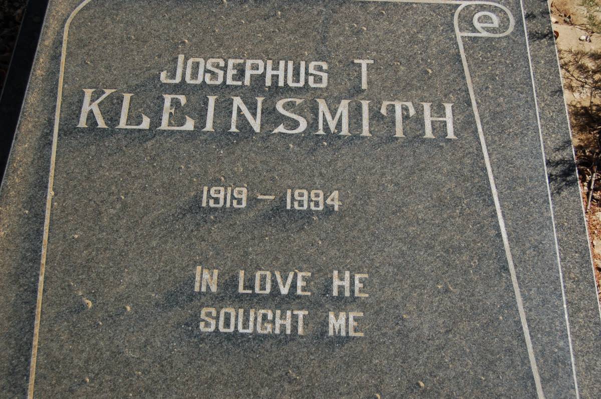 KLEINSMITH Josephus T. 1919-1994