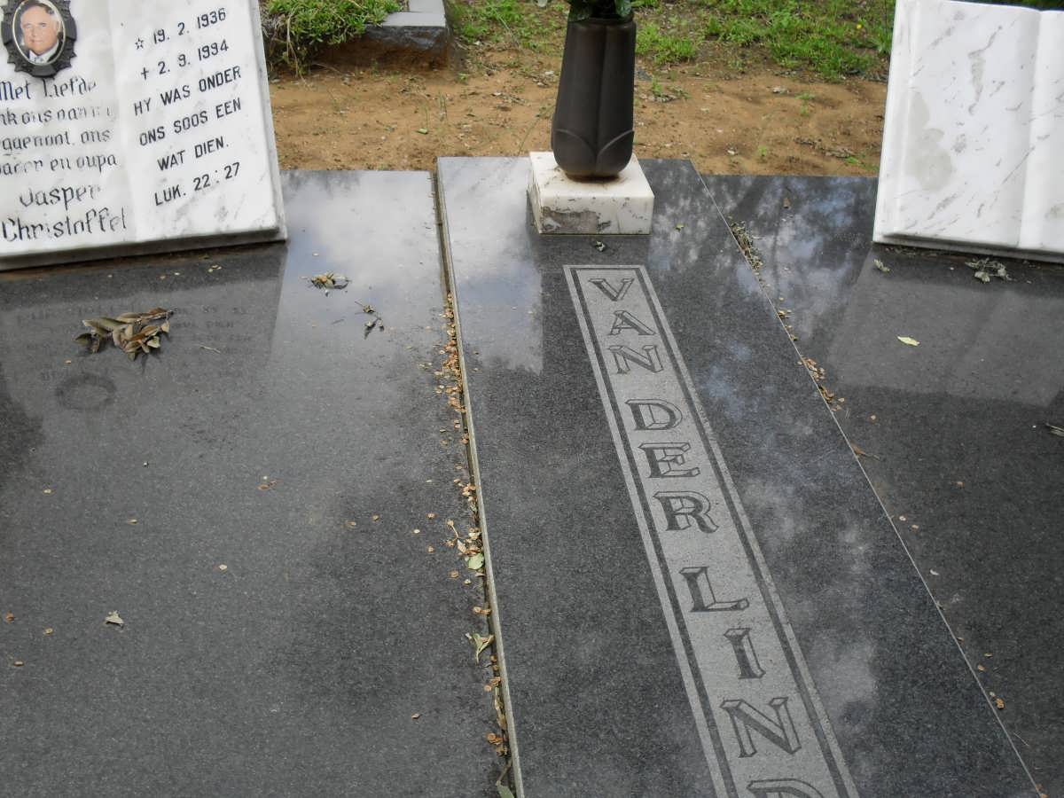 LINDE Jasper Christoffel, van der 1936-1994