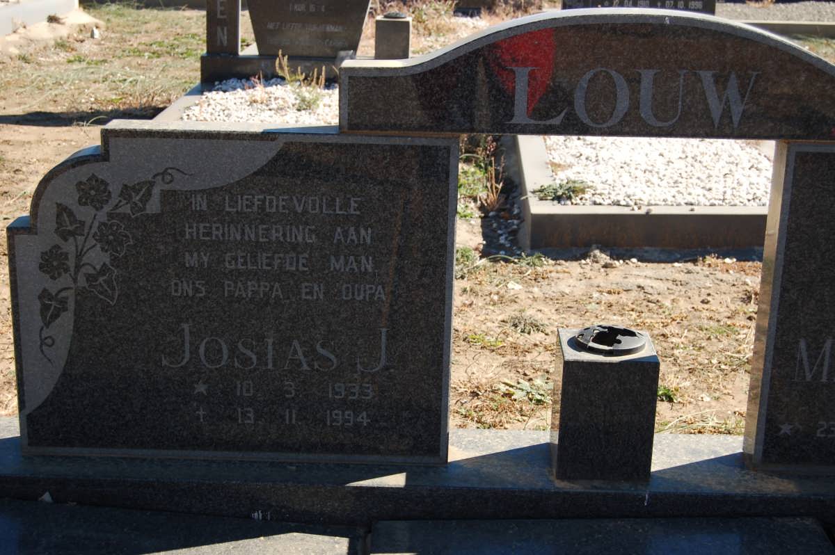 LOUW Josias J. 1933-1994 &amp; Magdalena J. VAN WYK 1935 -