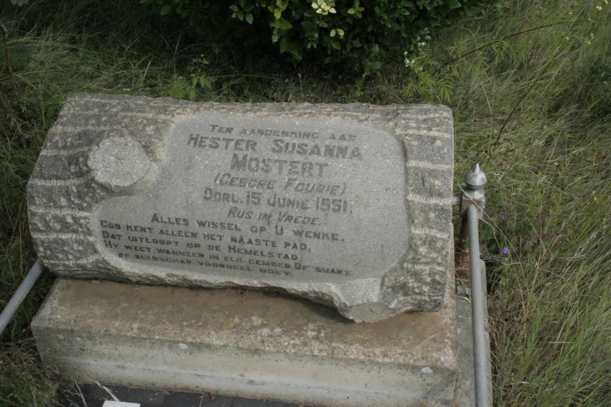 MOSTERT Hester Susanna nee FOURIE -1951