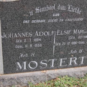 MOSTERT Johannes Adolf 1894-1956 &amp; Elsie Margaretha BOTHA 1886-1987