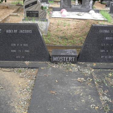 MOSTERT Roelof Jacobus 1895-1985 &amp; Johanna Ethrecia NAUDE 18?6-1980