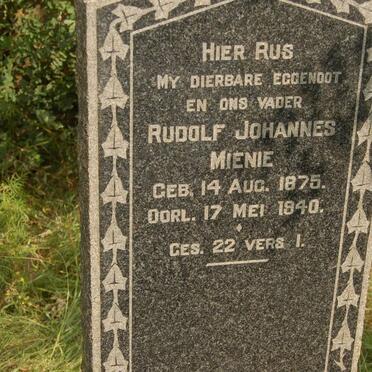 MIENIE Rudolf Johannes 1875-1940