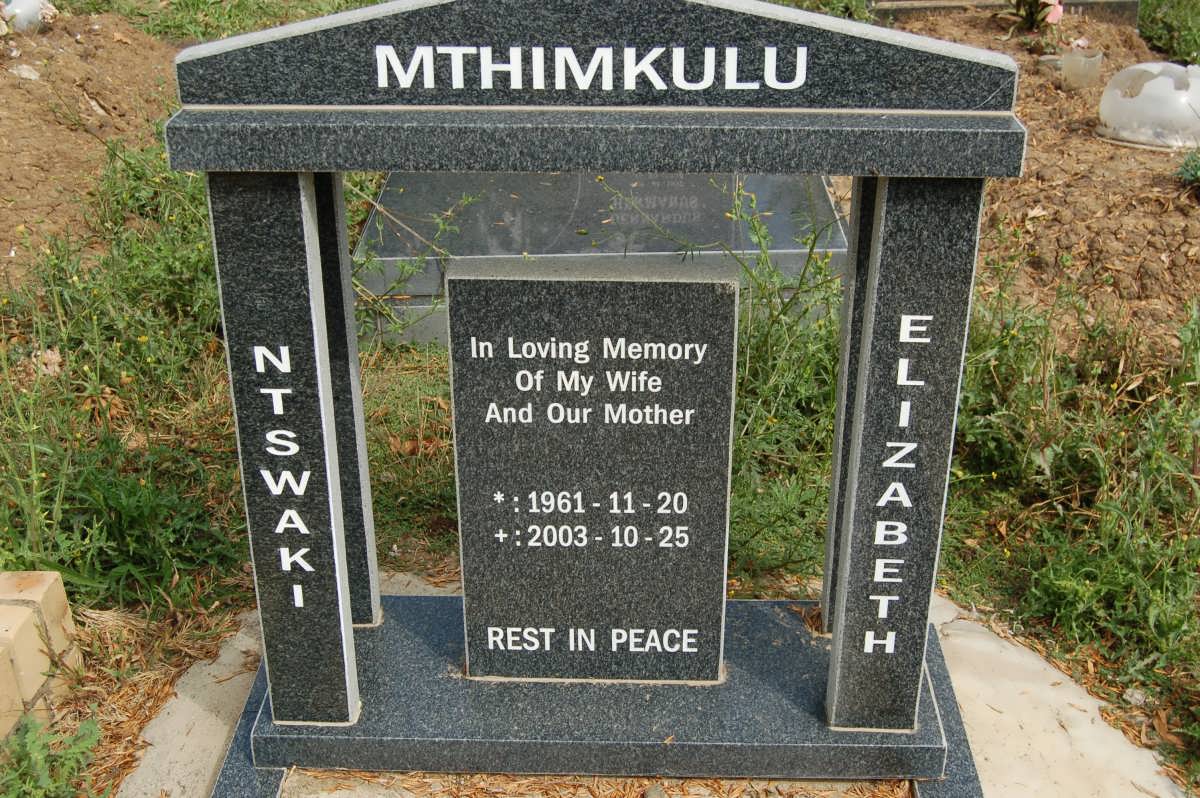 MTHIMKULU Ntswaki Elizabeth 1961-2003