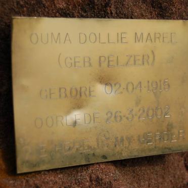 MAREE Dollie nee PELZER 1915-2002