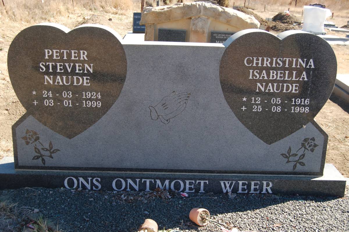 NAUDE Peter Steven 1924-1999 &amp; Christina Isabella 1916-1998
