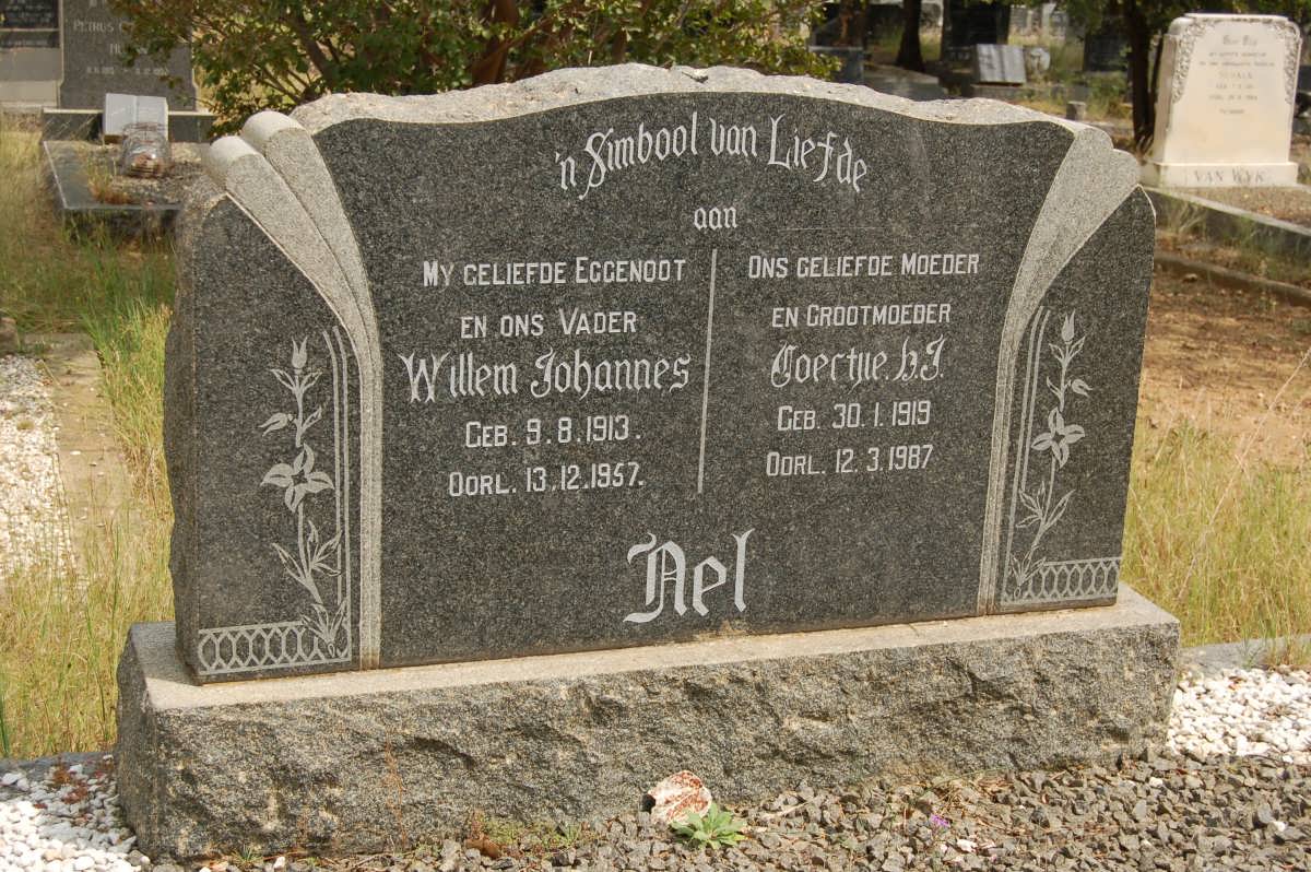 NEL Willem Johannes 1913-1957 &amp; Coertjie B.J. 1919-1987