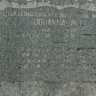 NEL Johanna nee V.D. LINDE 1877-1918