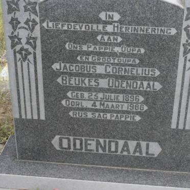ODENDAAL Jacobus Cornelius Beukes 1896-1986