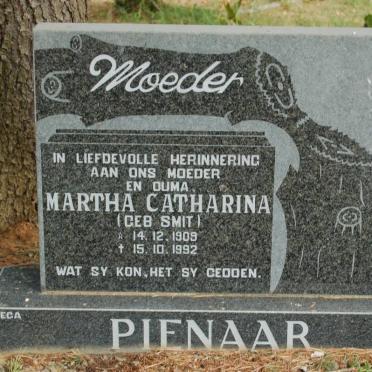 PIENAAR Martha Catharina nee SMIT 1909-1992