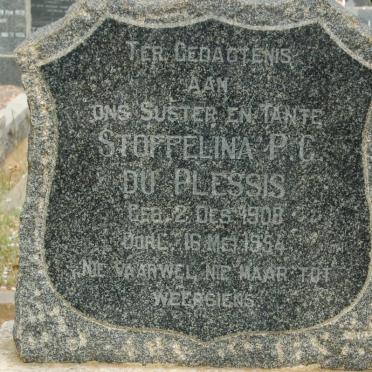 PLESSIS Stoffelina P.C., du 1908-1954