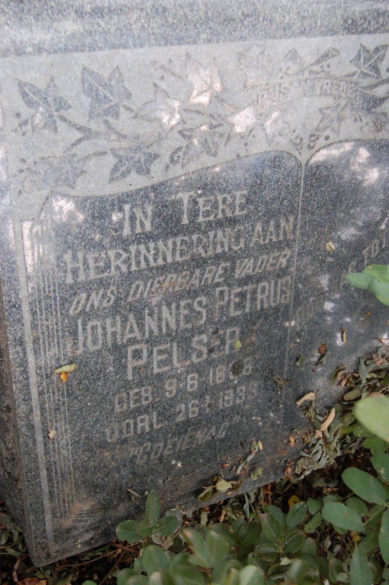 PELSER Johannes Petrus 1868-1933