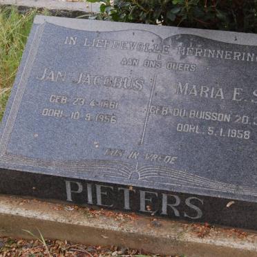 PIETERS Jan Jacobus 1861-1956 &amp; Maria E.S. DU BUISSON 1871-1958