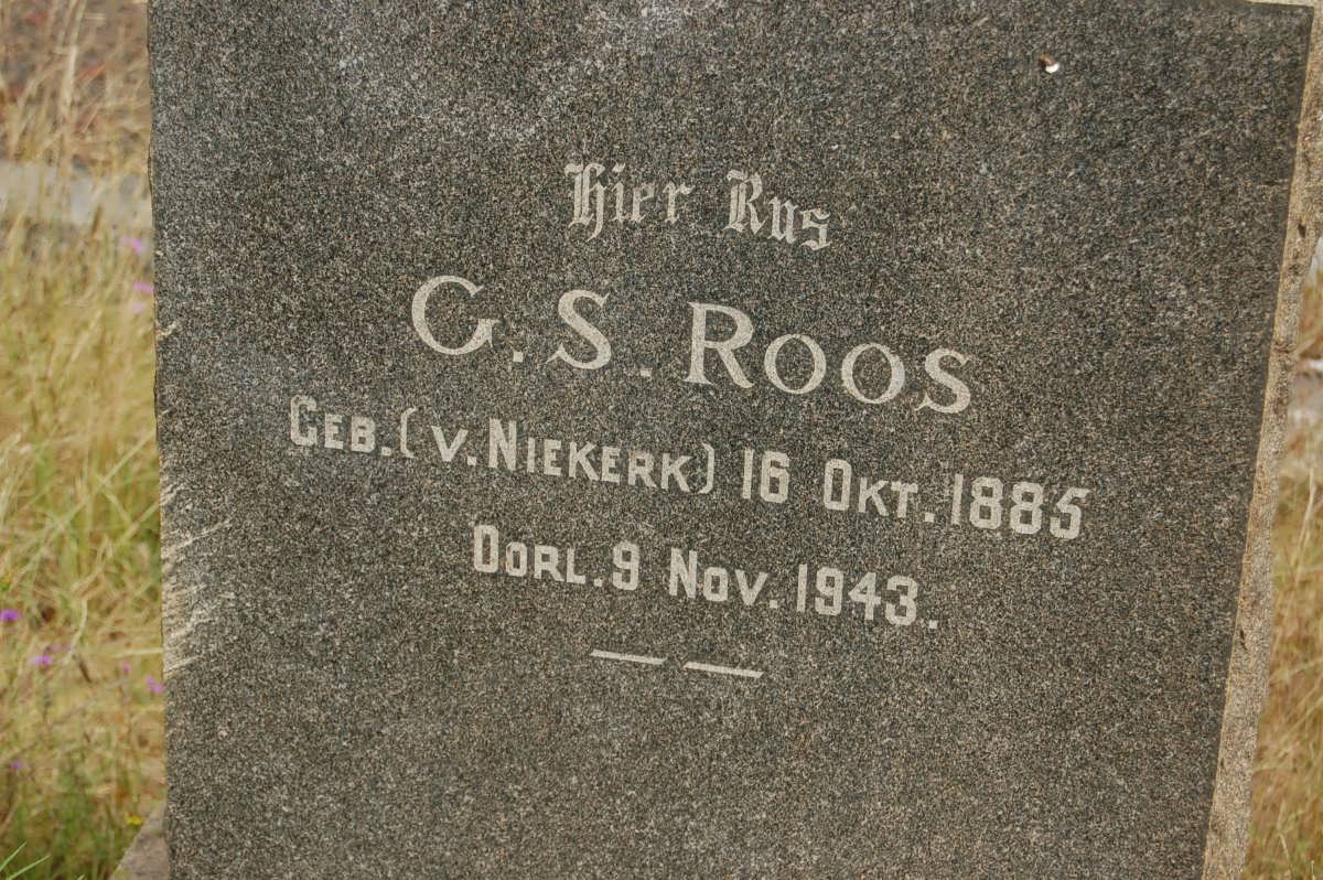 ROOS G.S. nee V. NIEKERK 1885-1943