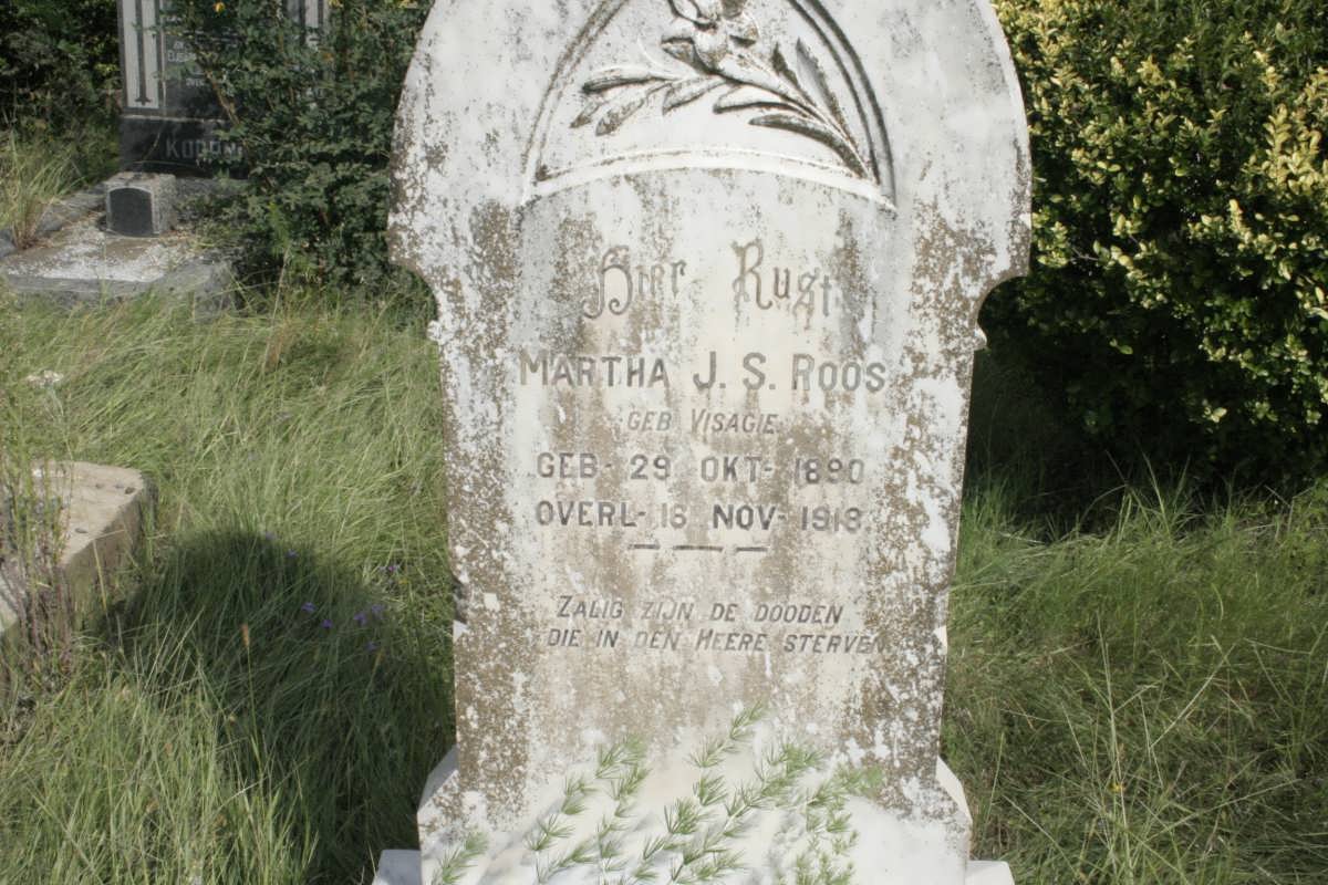 ROOS Martha J.S. nee VISAGIE 1890-1918