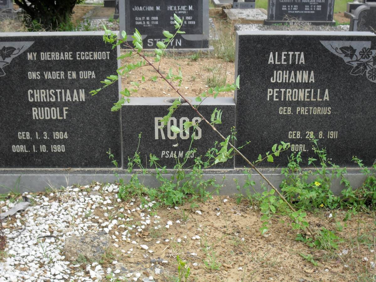 ROOS Christiaan Rudolf 1904-1980 &amp; Aletta Johanna Petronella PRETORIUS 1911-