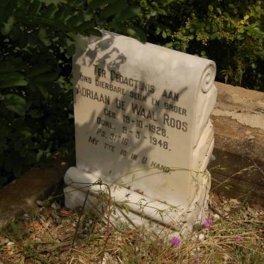 ROOS Adriaan De Waal 1928-1948