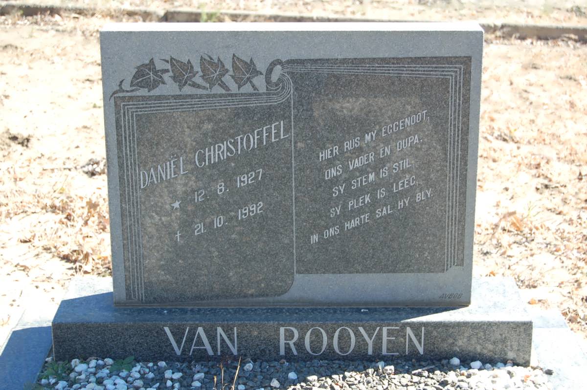 ROOYEN Daniel Christoffel, van 1927-1992