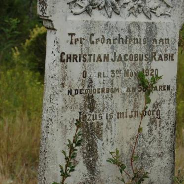 RABIE Christian Jacobus -1920