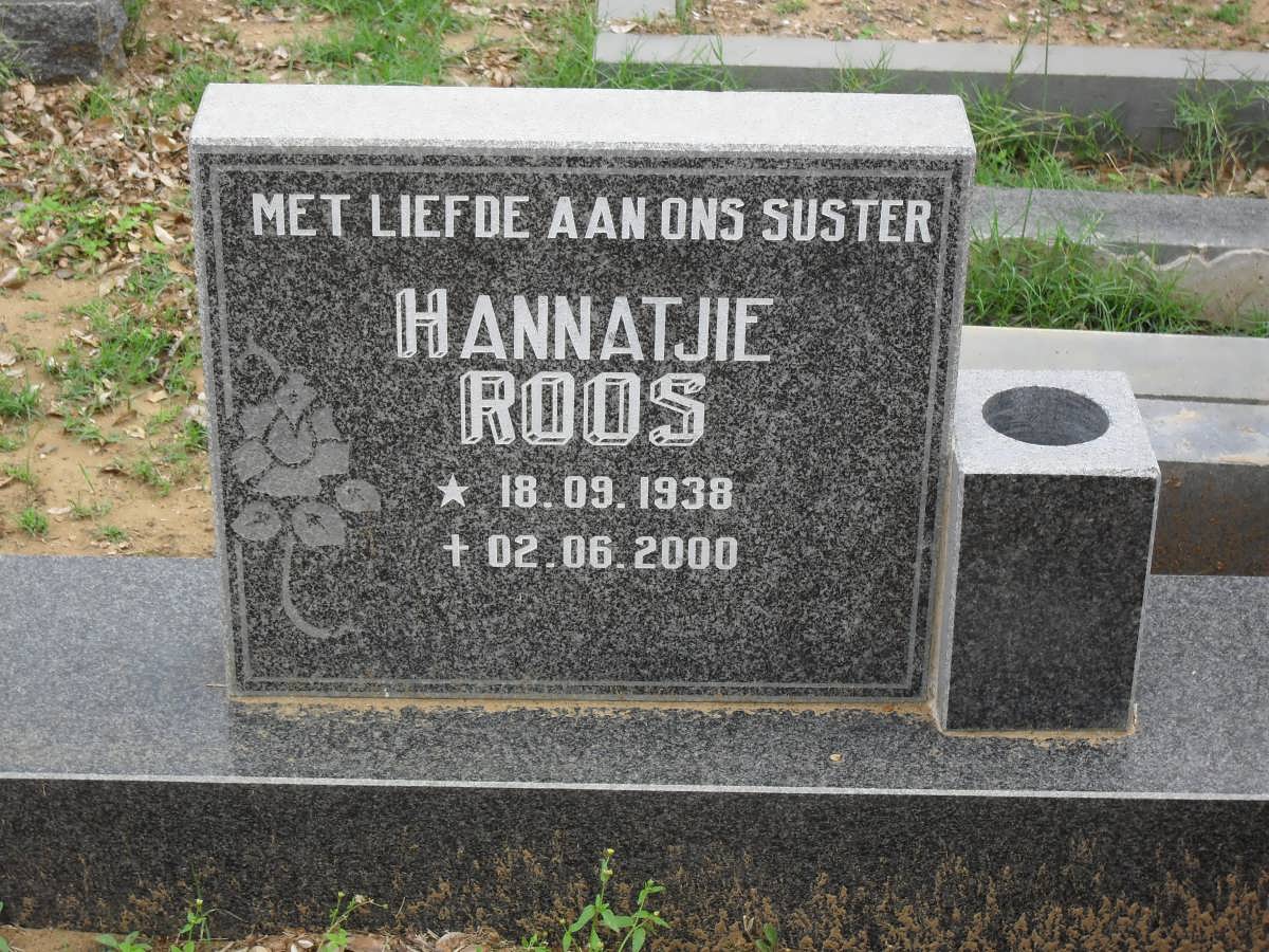 ROOS Hannatjie 1938-2000