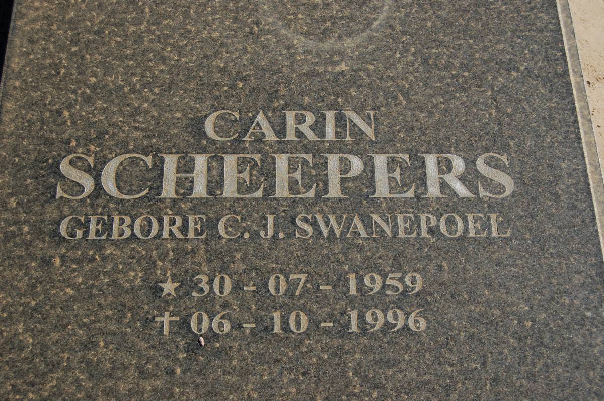SCHEEPERS C.J. nee SWANEPOEL 1959-1996