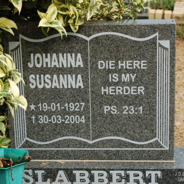 SLABBERT Matthys Wynand 1919-2000 &amp; Johanna Susanna 1927-2004