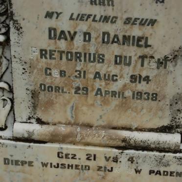 TOIT David Daniel Pretorius, du 1914-1938