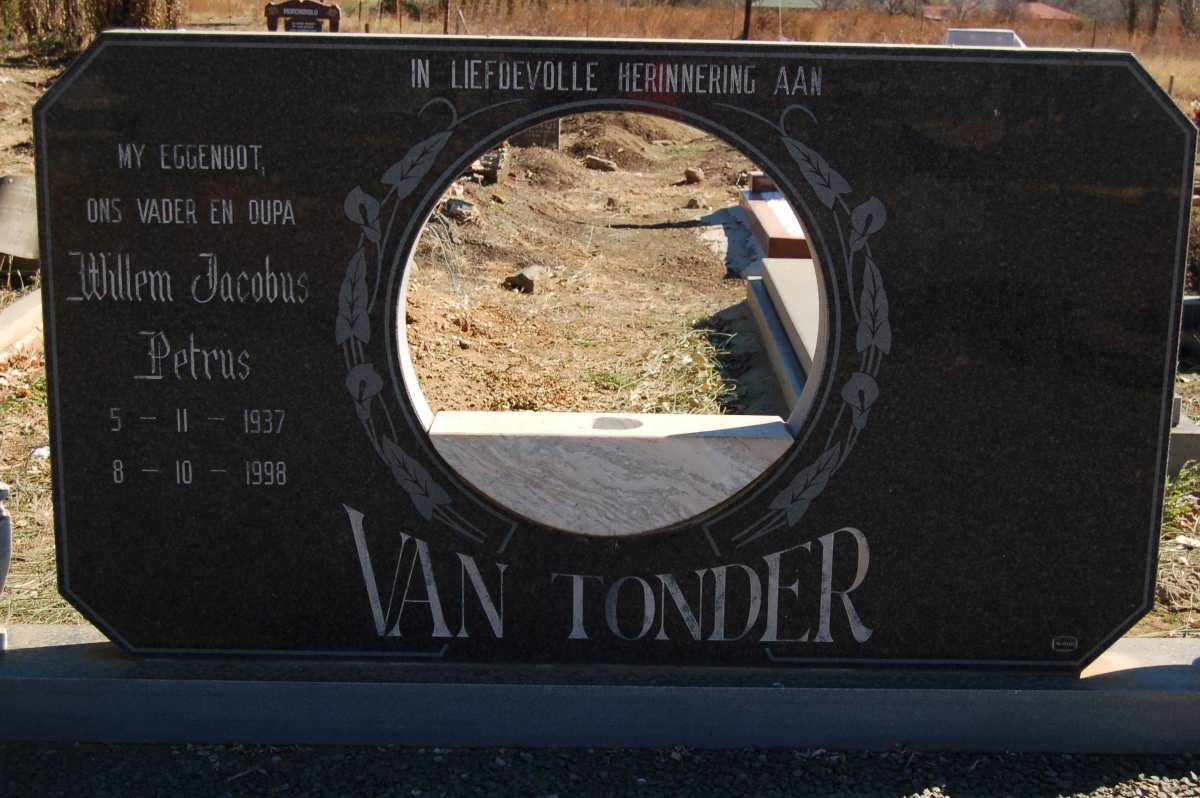 TONDER Willem Jacobus Petrus, van 1937-1998