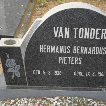 TONDER Hermanus Bernardus Pieters, van 1938-1981