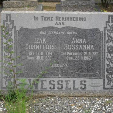 WESSELS Izak Cornelius 1894-1968 &amp; Anna Sussanna PRETORIUS 1897-1962