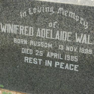WALKER Winifred Adelaide nee RUSSOM 1899-1985