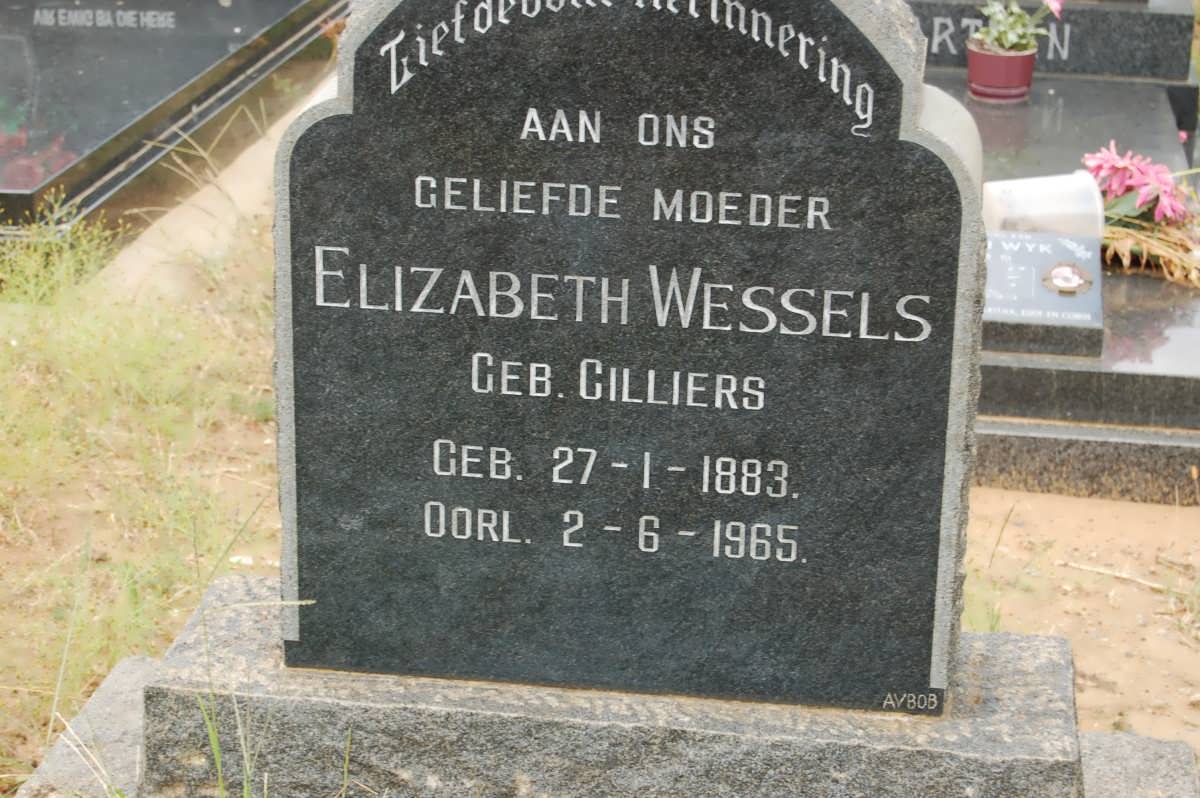 WESSELS Elizabeth nee CILLIERS 1883-1965