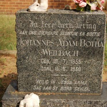 WEILBACH Johannes Adam Botha 1955-1956