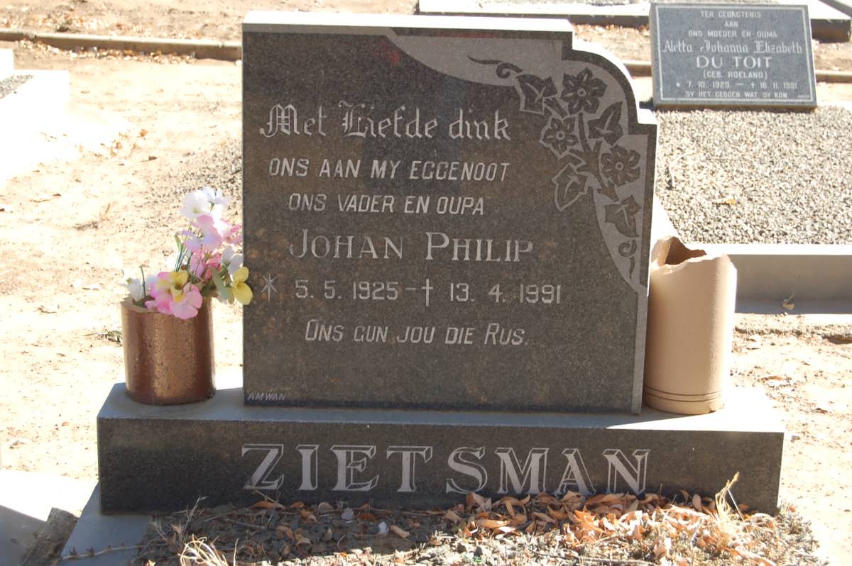 ZIETSMAN Johan Philip 1925-1991
