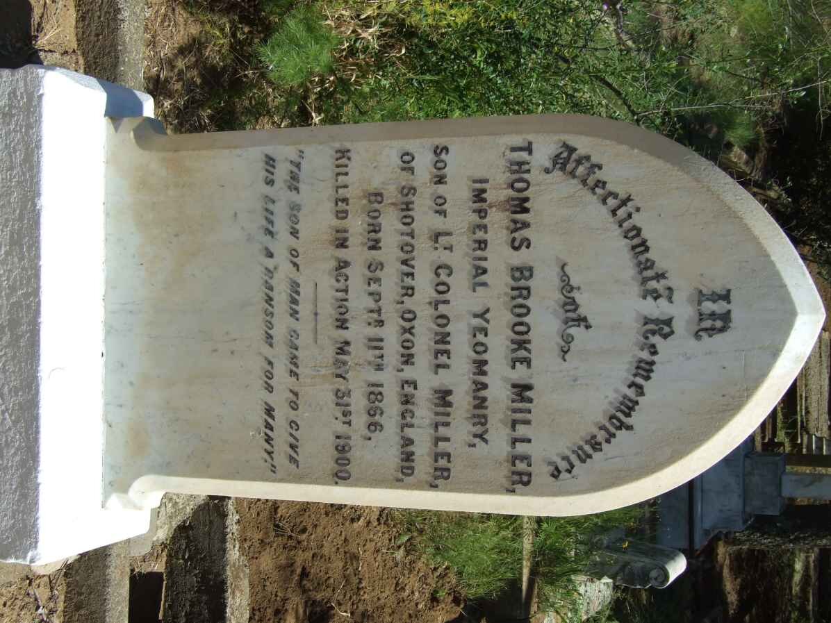 MILLER Thomas Brooke 1866-1900