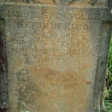 BRITS Maria Hendrina 1872-1941