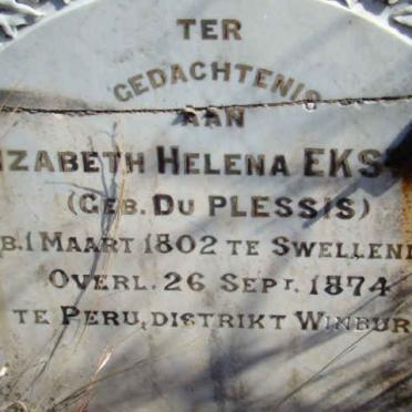 EKSTEEN Elizabeth Helena nee DU PLESSIS 1802-1874