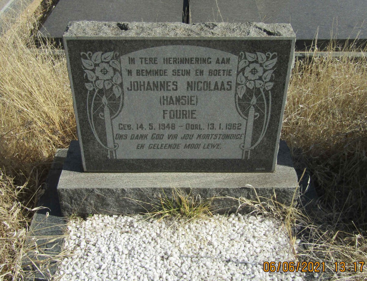 FOURIE Johannes Nicolaas 1948-1962