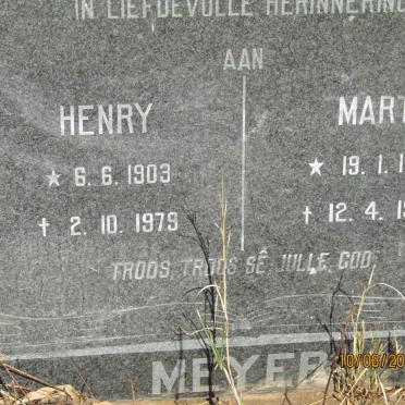 MEYER Henry 1903-1979 &amp; Mart 1909-1994