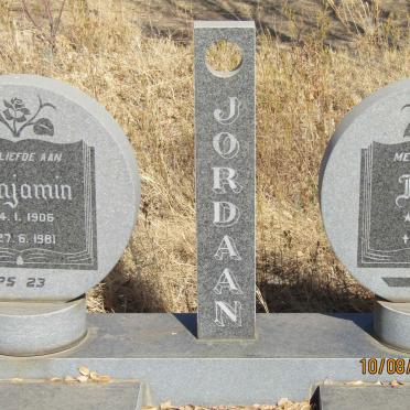 JORDAAN Benjamin 1906-1981 &amp; Phyllis 1919-2002